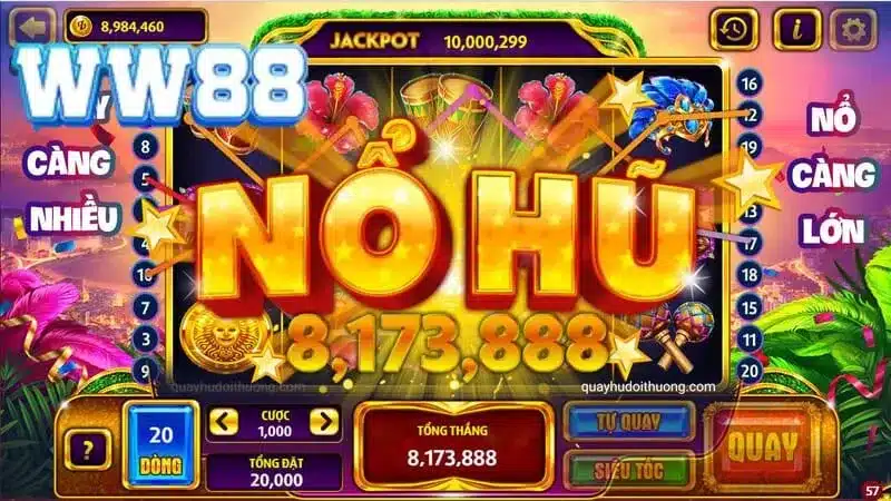 Các ưu điểm nổi bật của sảnh nổ hũ ww88 thu hút người chơi